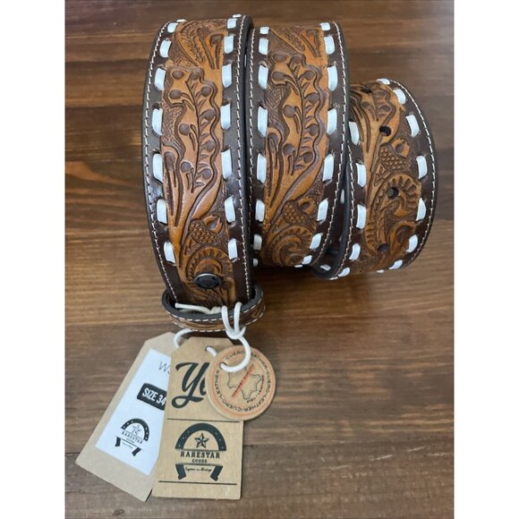 RARESTAR GOODS Other - Rarestar Good Leather Western Belt Size Galveston Cowboy Belt Strap Size 34 WS9